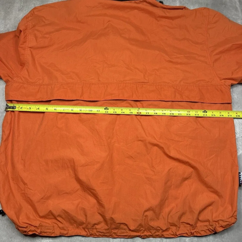 Vintage Chaps Ralph Lauren Anorak Packable Hood Windbreaker Jacket Orange XXL